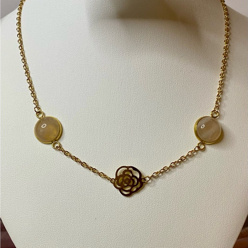 Roses double crystal necklace